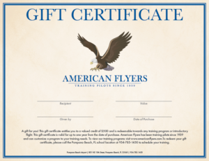 American Flyers Gift Certificates