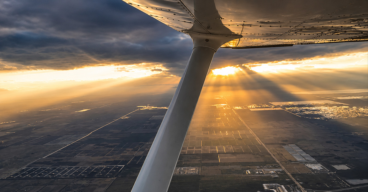 flying in summer heat