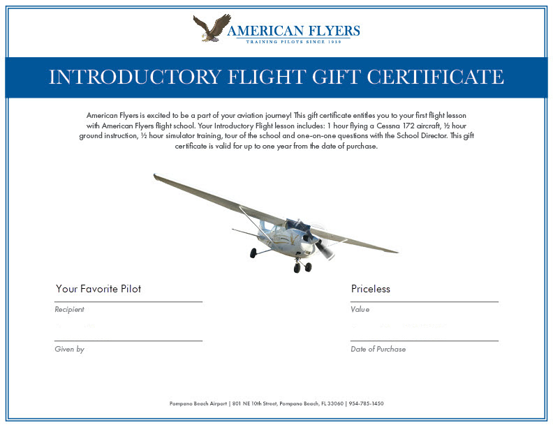 can you buy flight gift certificates