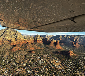 Mountain view from aircraft